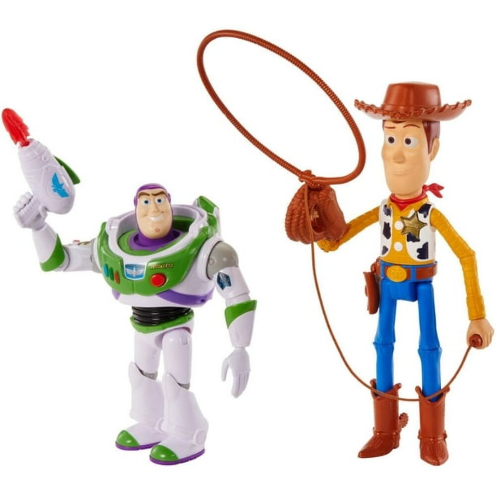 Disney and Pixar Toy Story Woody and Buzz Lightyear  Action Figure Toys 2-Pack